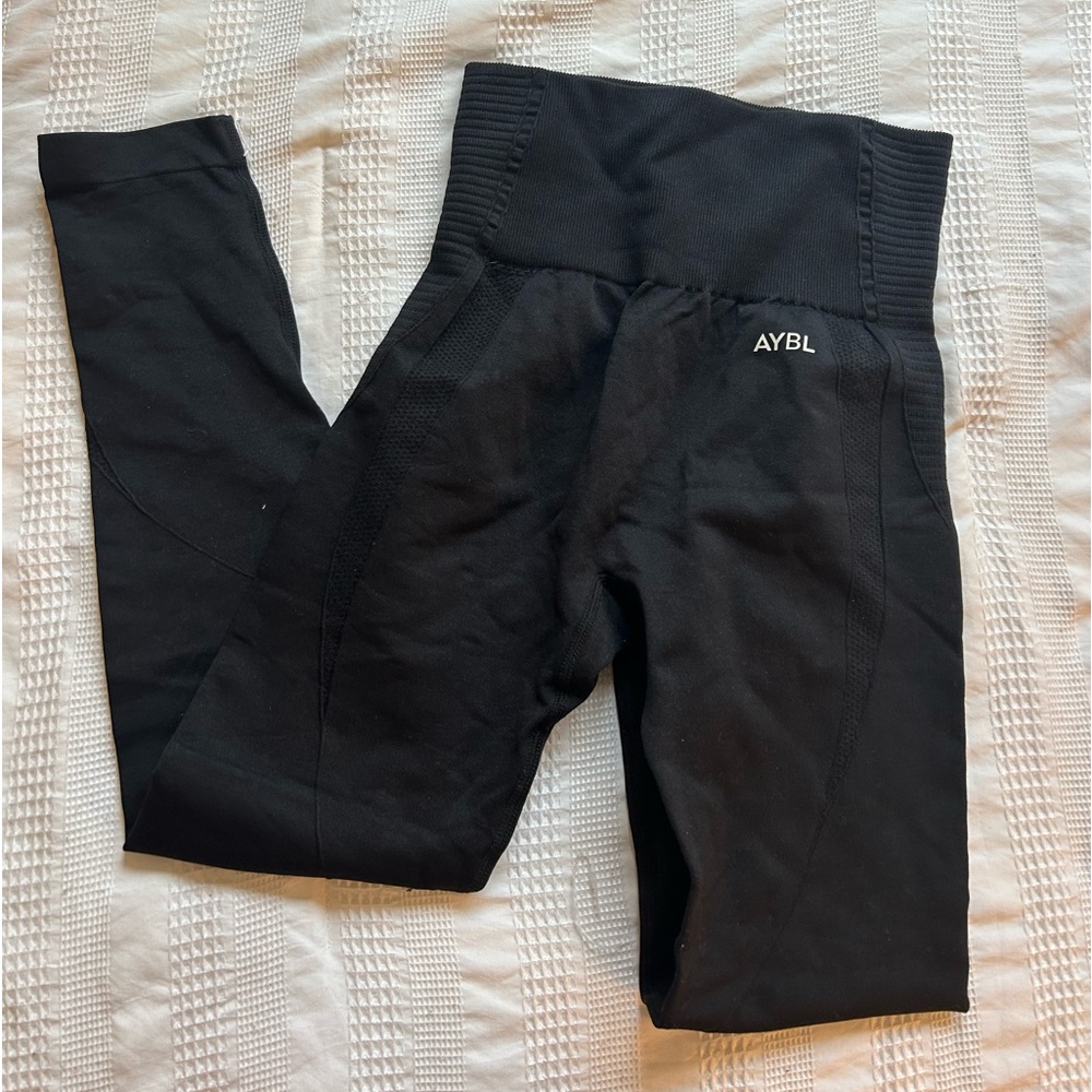 aybl black leggings, size small
